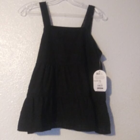 Wonder Nation girls size 18 (XXL) black ruffly tiered tank - Picture 1 of 16